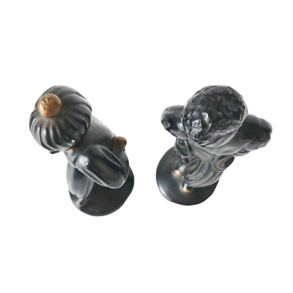 Claytonware Chalk Harlem Dancers Black Gold Trim Vintage Mid Century - Picture 7 of 8